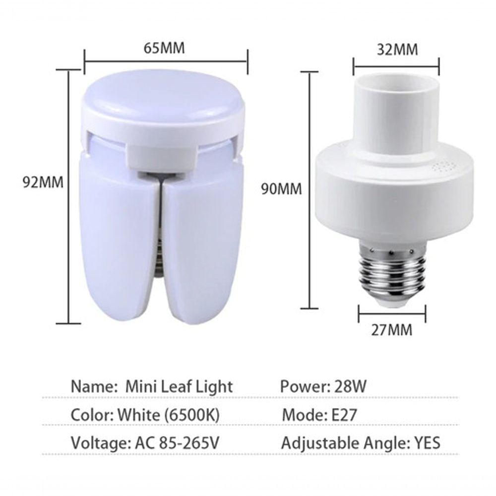 Mini Lâmpada Led E27 Flor - Iluminação Econômica E Estilosa, 36w Branca Fria