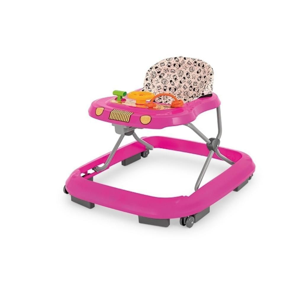 Andador Para Bebê Tutti Baby Safari Ii Com Brinquedo Infantil Rosa