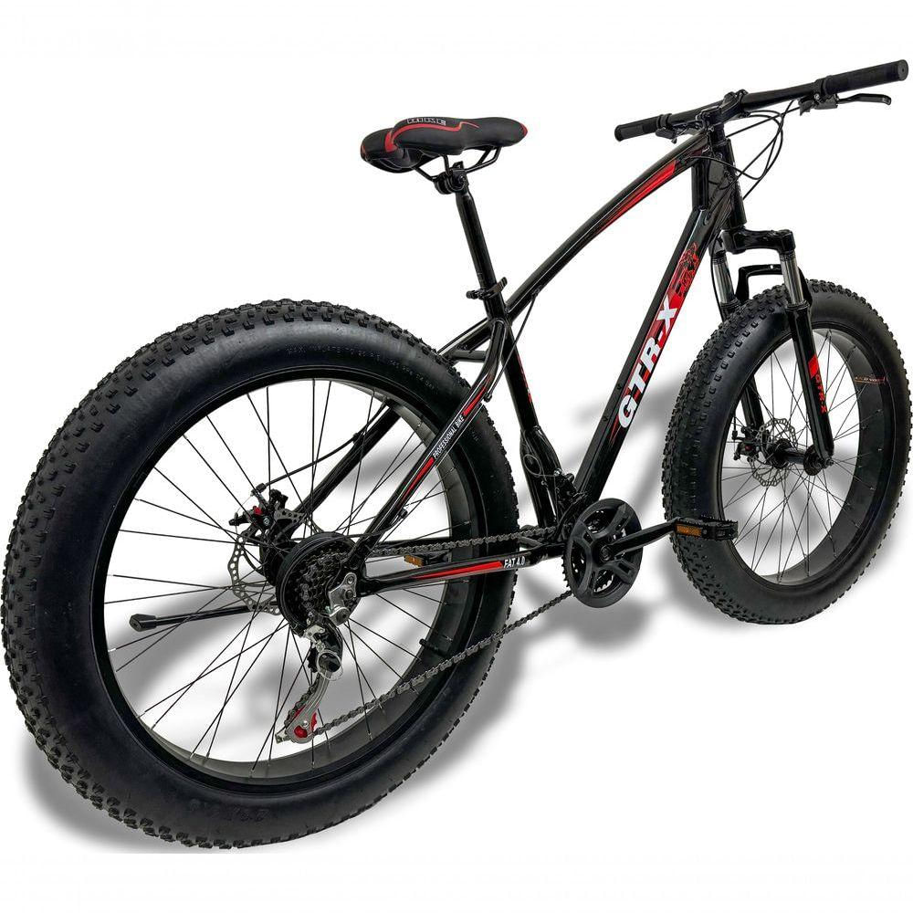 Bicicleta Fat Bike Gtr-x Aro 26 Freios Disco Alumínio Shimano Quadro 19 Preto