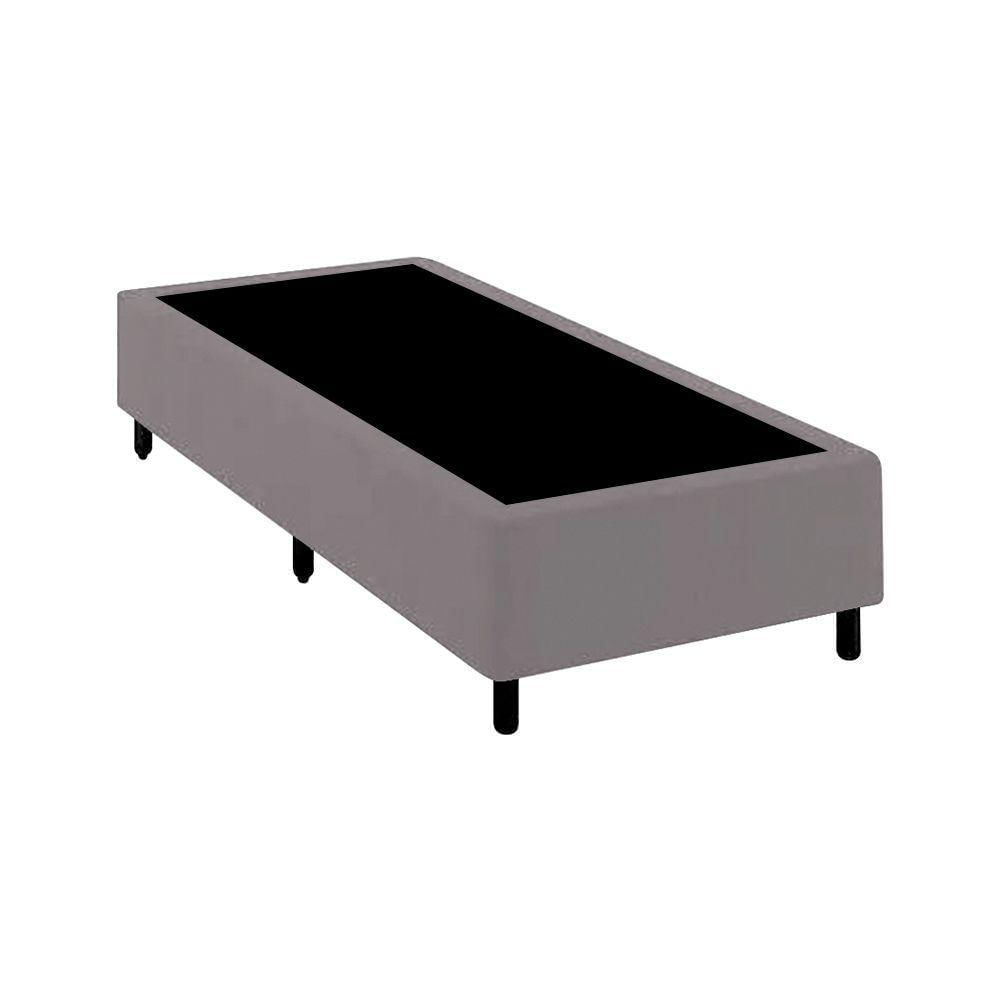 Base Cama Box Solteiro Comum Cinza