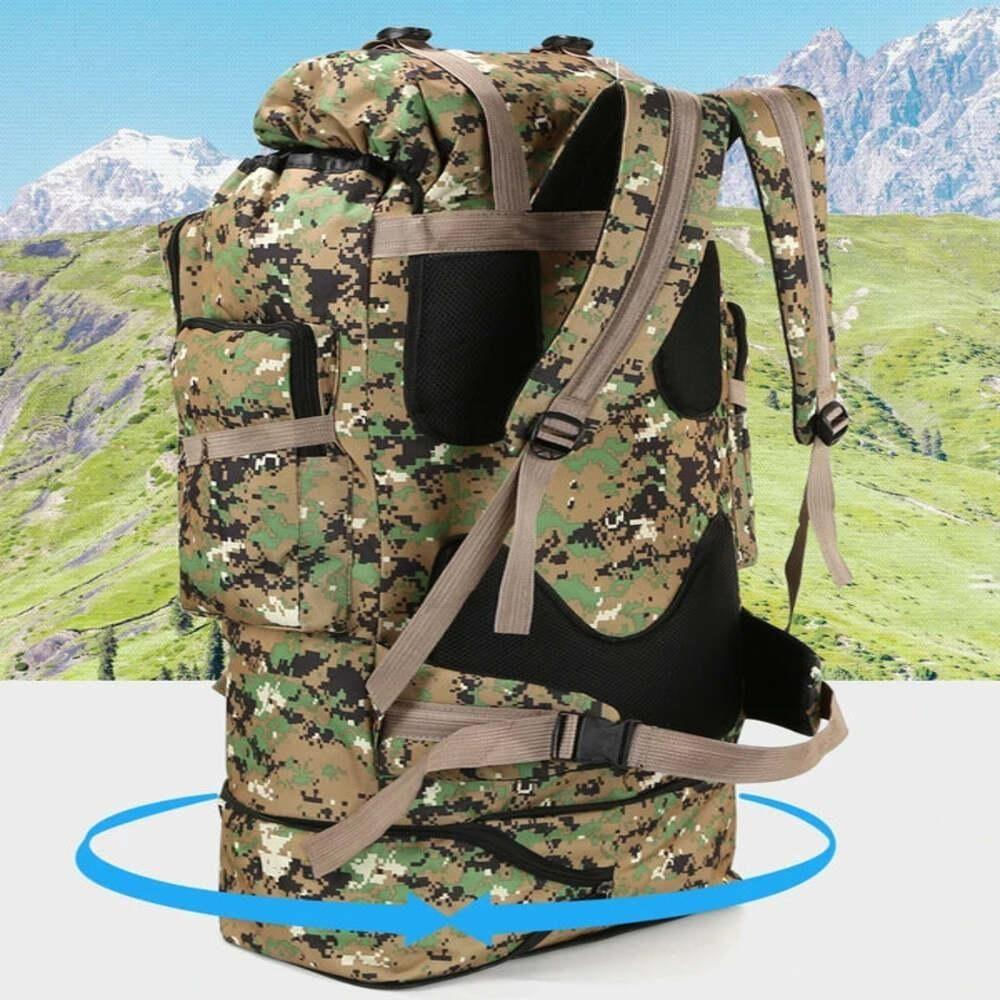 Mochila Tatica Militar 100 Litros Camping Camuflada Gigante Expansivel Caminhada Viagem Impermeavel