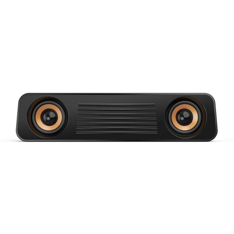 Caixa de Som Mini USB Portátil com Amplificador e Som Estéreo preto