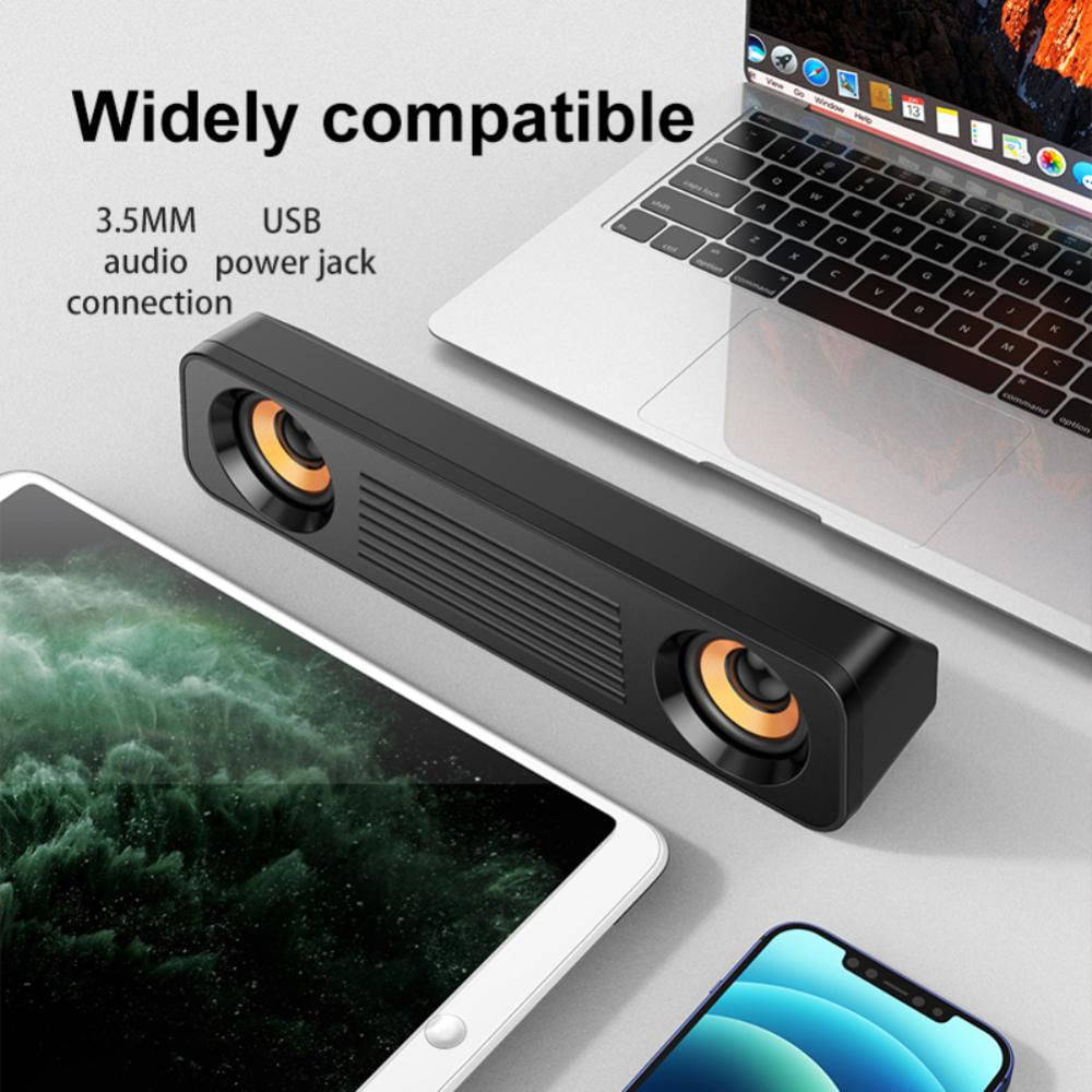 Caixa de Som Mini USB Portátil com Amplificador e Som Estéreo preto