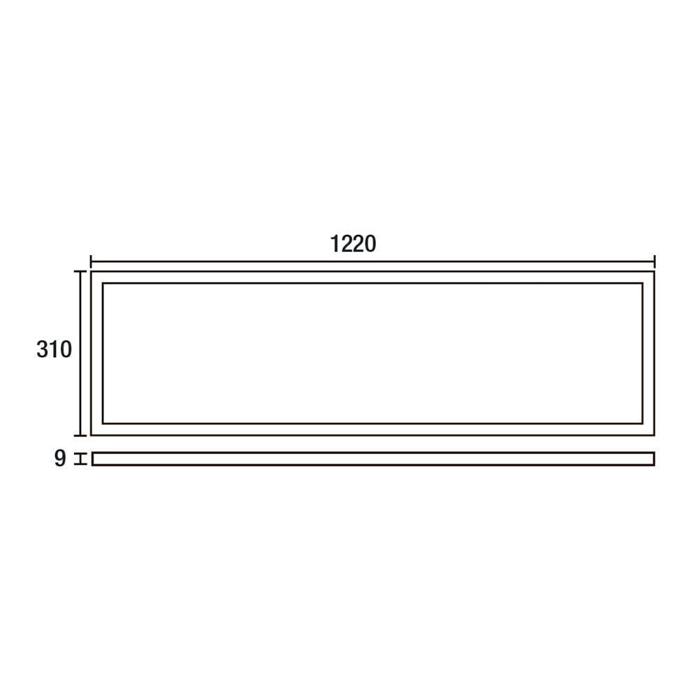 Painel De Led Blumenau Slim Retangular De Embutir 40w Bivolt 6500k Luz Branca