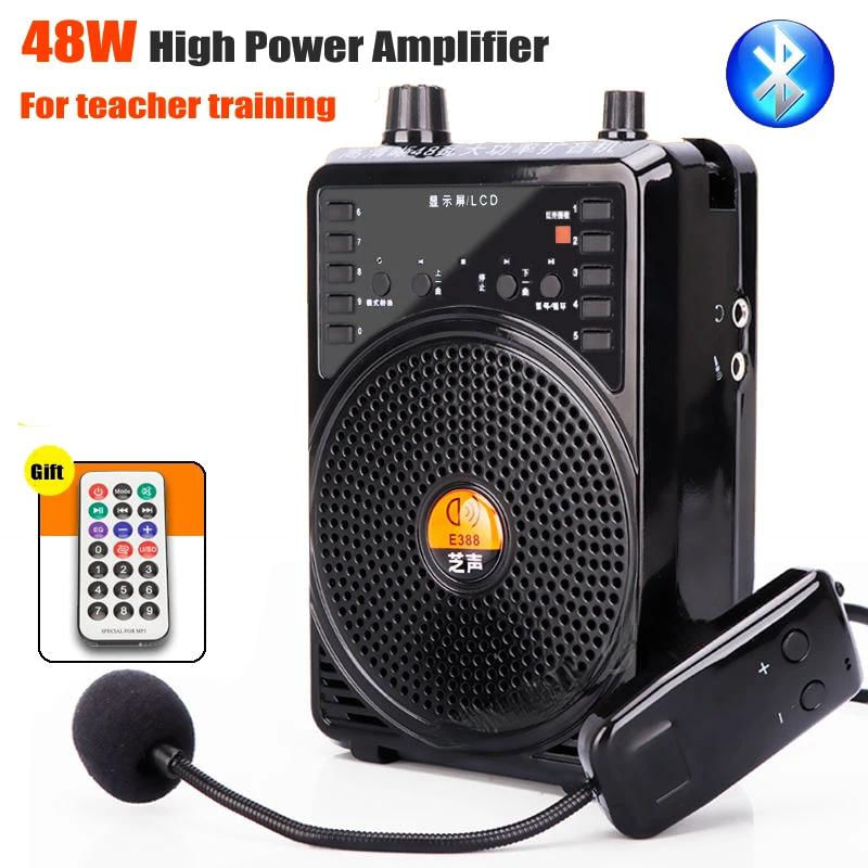 Amplificador Bluetooth com Microfone Sem Fio 48W para Professores e Guias