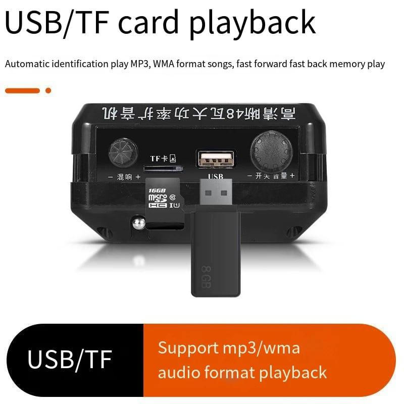 Amplificador Bluetooth com Microfone Sem Fio 48W para Professores e Guias Com fio - Reino Unido