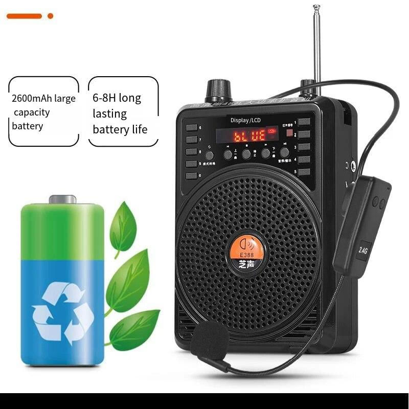 Amplificador Bluetooth com Microfone Sem Fio 48W para Professores e Guias Com fio - Reino Unido