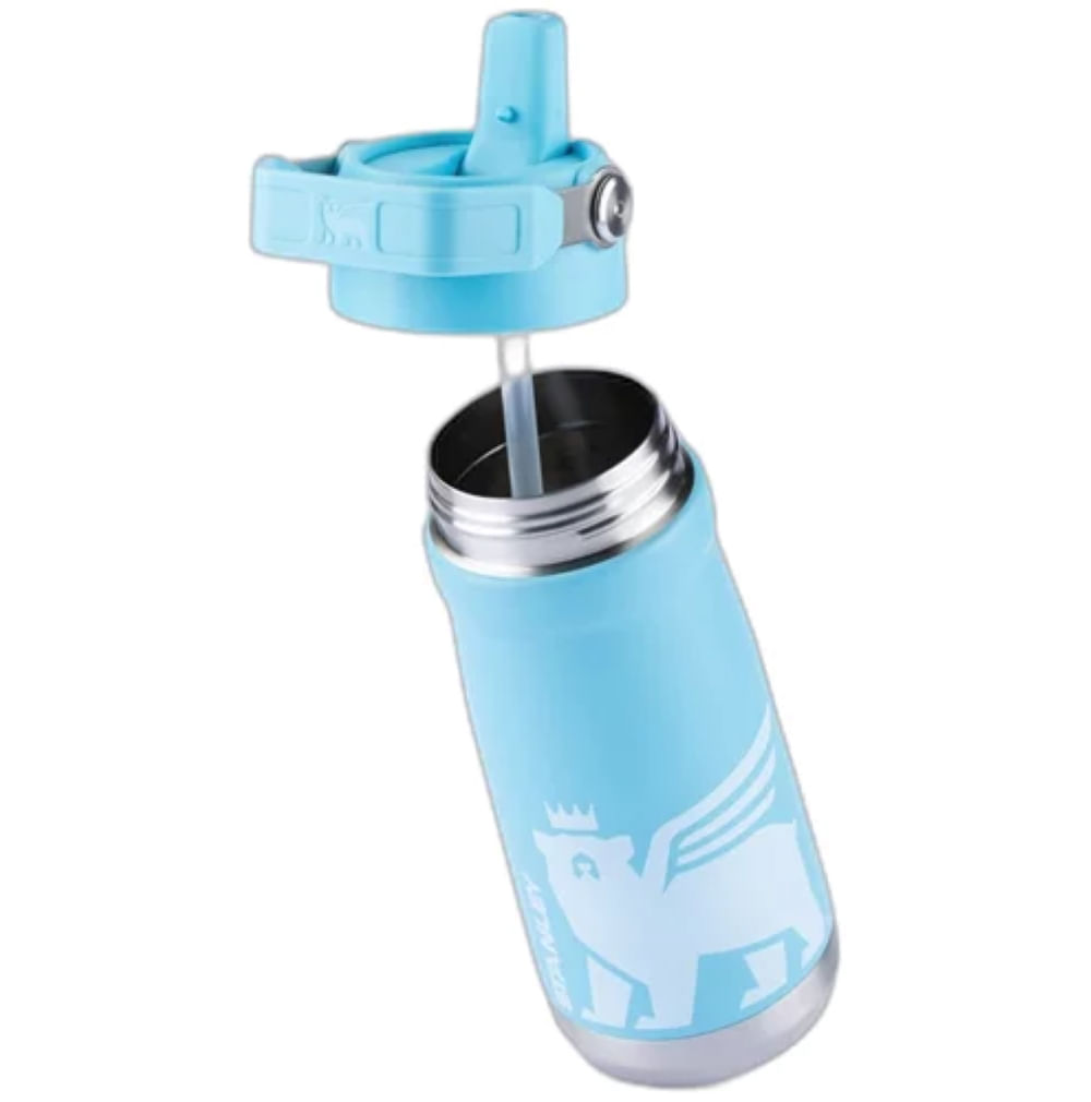 GARRAFA STANLEY TÉRMICA FLIP STRAW AZUL POOL KIDS 500ML 08130-01