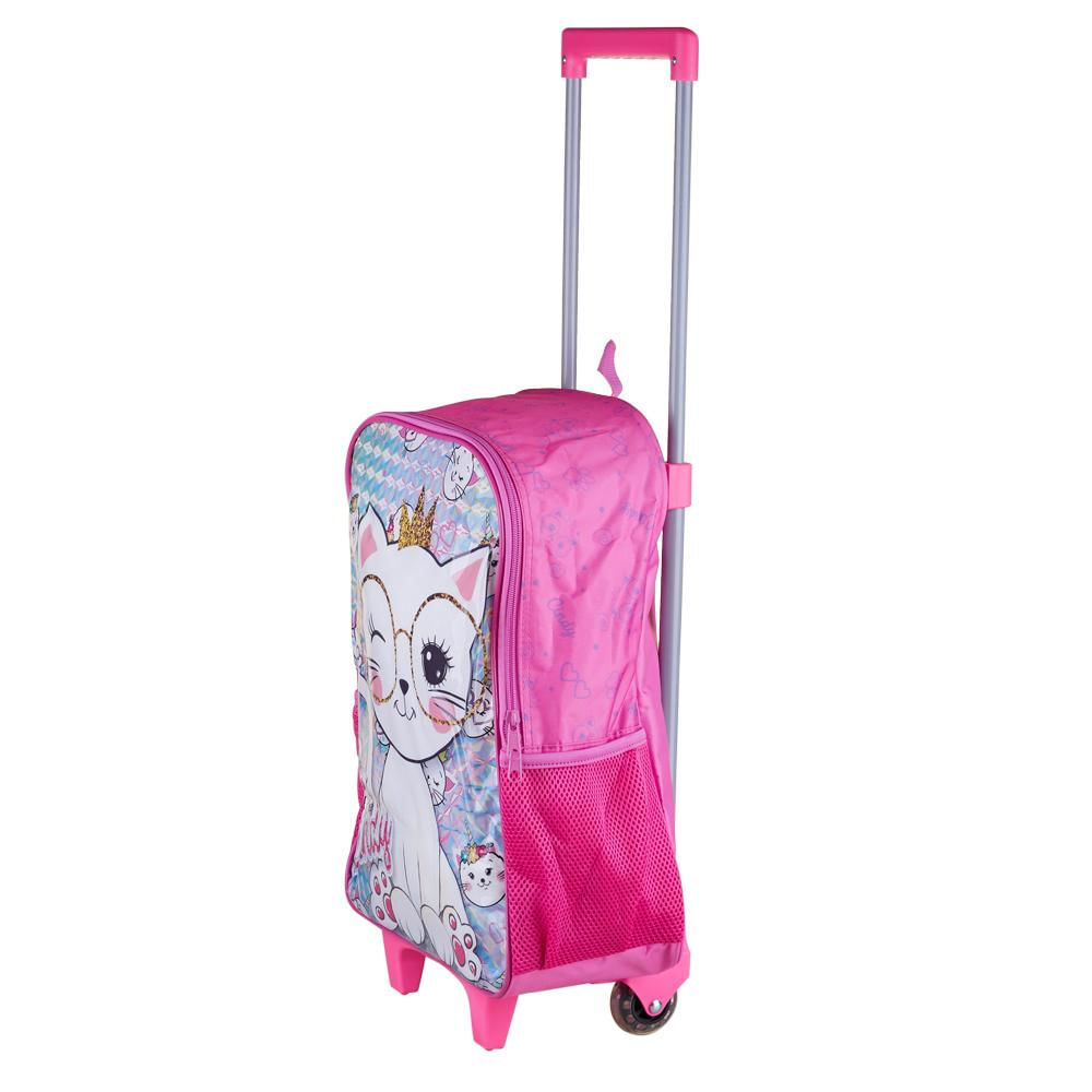 Mochila com Rodinhas Cindy Luxcel IC37612 Rosa