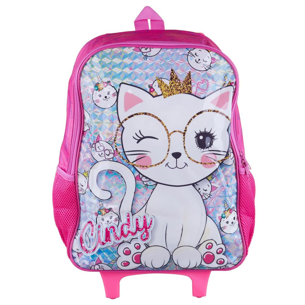 Mochila com Rodinhas Cindy Luxcel IC37612 Rosa