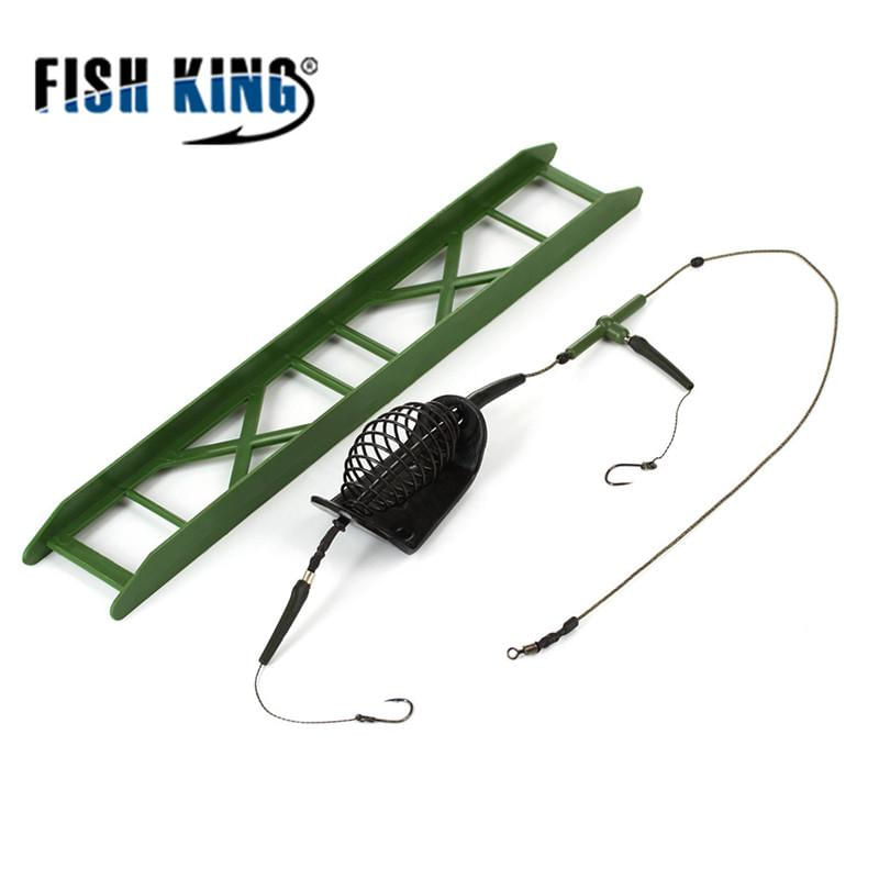 FTK 1PCS 20G-80G 50CM Gaiola e Ganchos para Pesca de Carpa