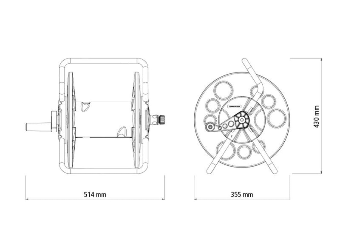 Enrolador de Mangueira Até 55m 1/2 Tramontina