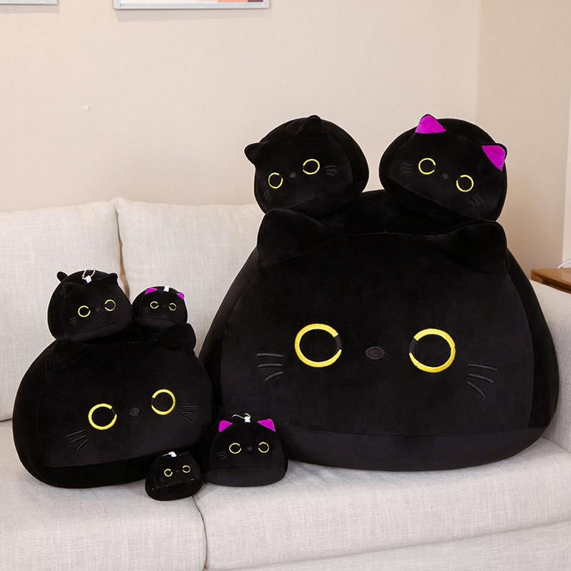 Boneco de Pelúcia Gato Preto - Brinquedo Fofo para Crianças