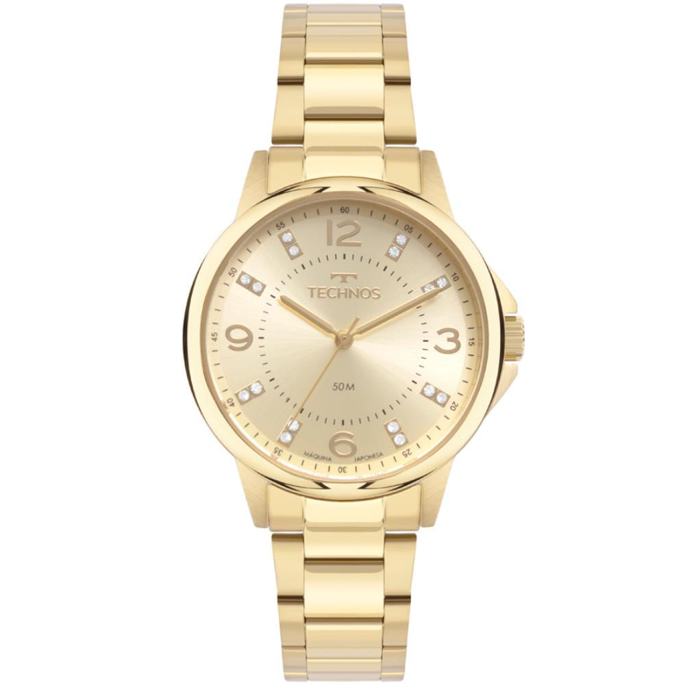 Relógio Technos Feminino Ref: 2036mss/1d Elegance Dourado