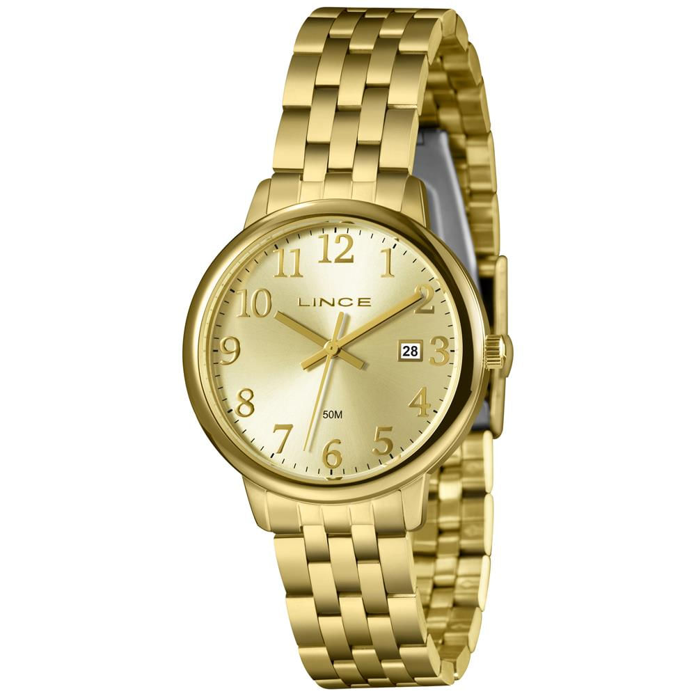 Relógio Lince Feminino Ref: Lrgh194l36 C2kx Casual Dourado