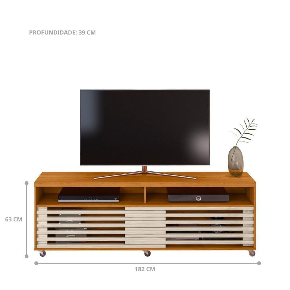 Rack Com 2 Portas 1.82 Petrus Cinamomo Off White