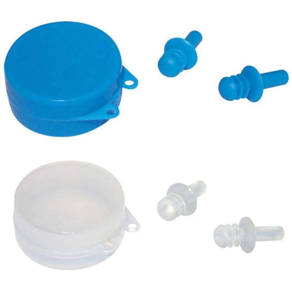 Kit Protetor De Ouvido Tampao Nariz Prendedor Nasal Anatomico Natacao Adulto Infantil Auricular Com Suporte