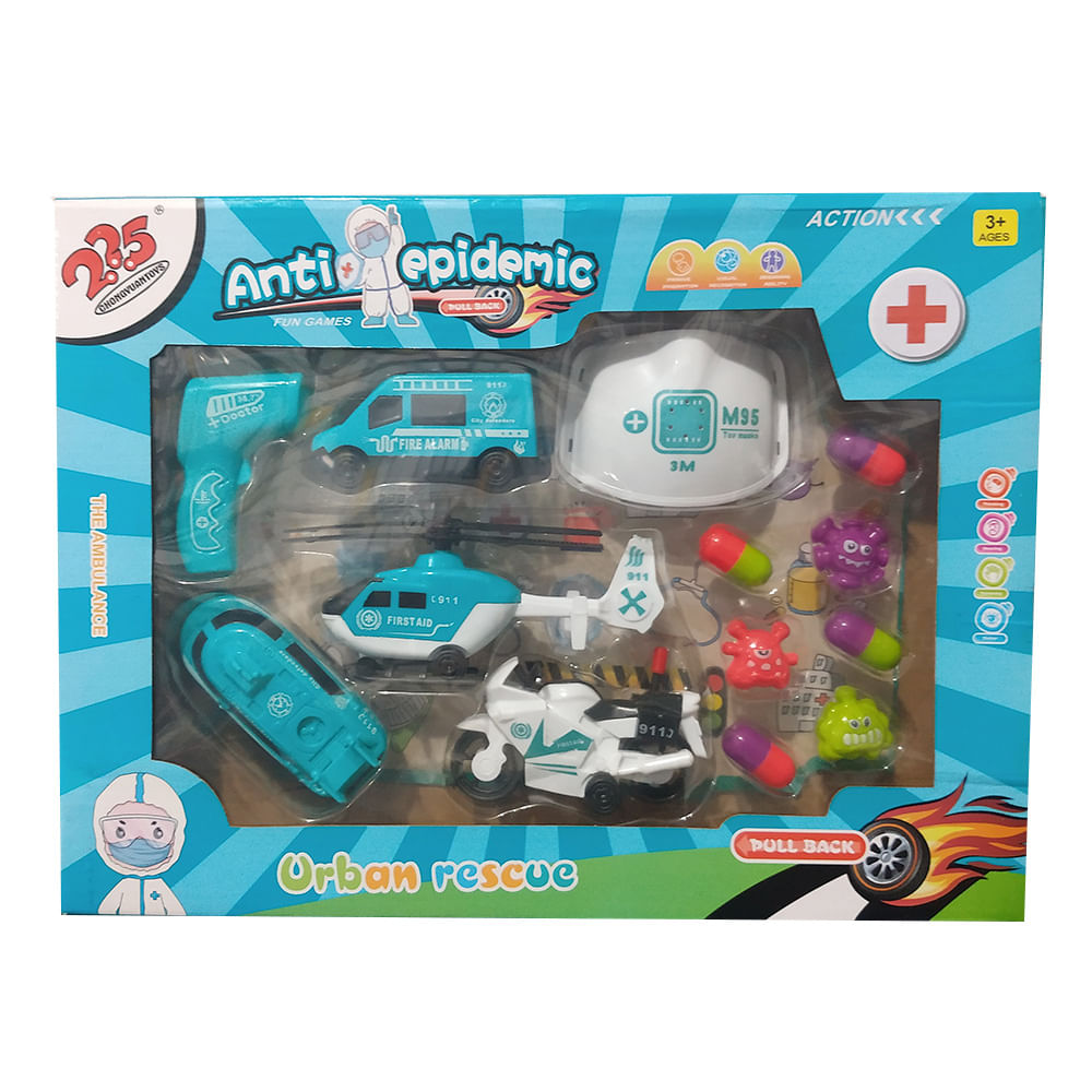 Kit Ante Epidêmico infantil 13 veículos acessórios CP121251