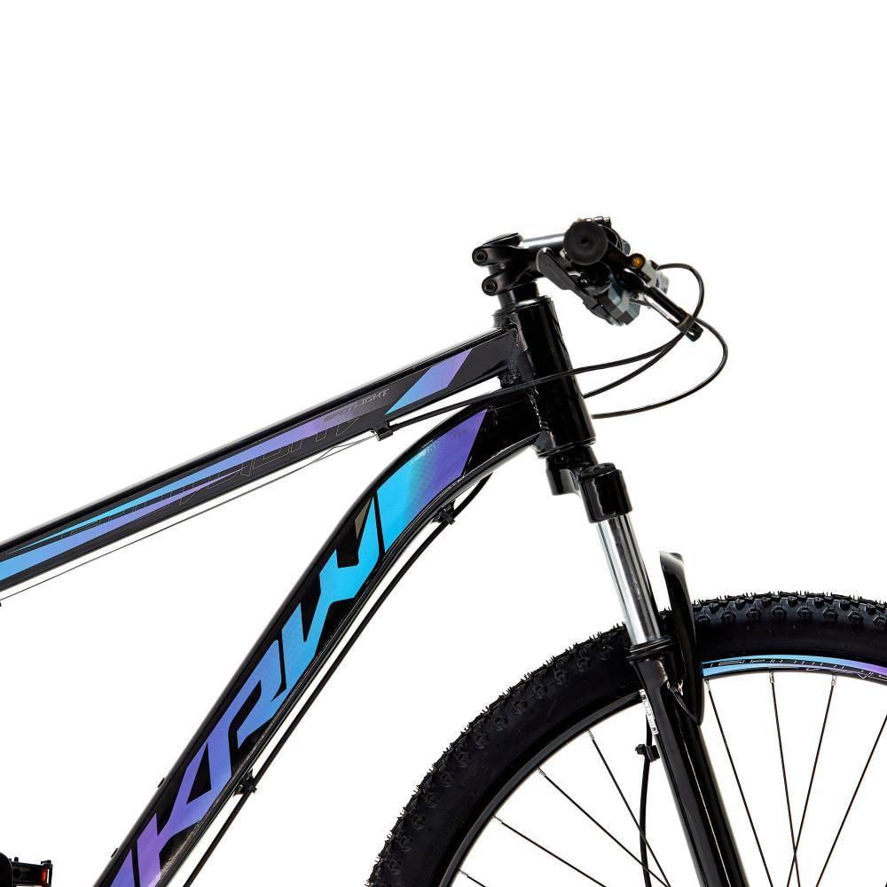 Bicicleta Aro29 Krw Alumínio Shimano 24v Freio Hidráulico S5 19 Preto-Azul E Roxo