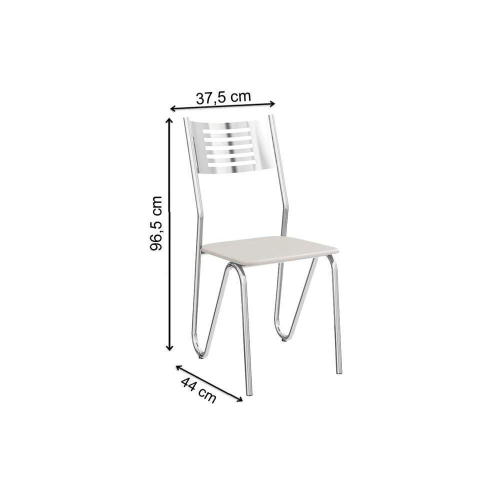 Cadeira De Cozinha Nápoles 2c045cr Aço Kit 2 Uni Cromado-marrom 21 - Kappesberg