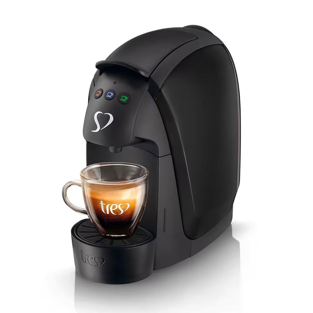 Máquina de Café Espresso 3 Corações Luna Automática 600ml Preto / 220V