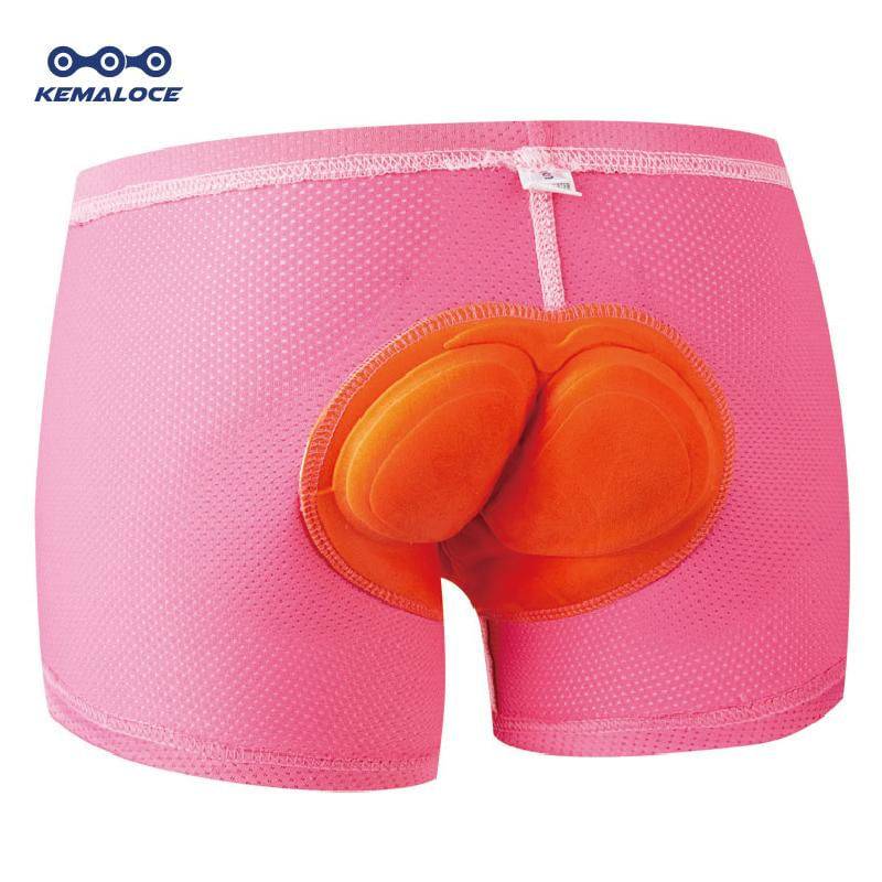 Shorts Ciclismo KEMALOCE 5D com Gel Pro Protetor Preto S / rosa