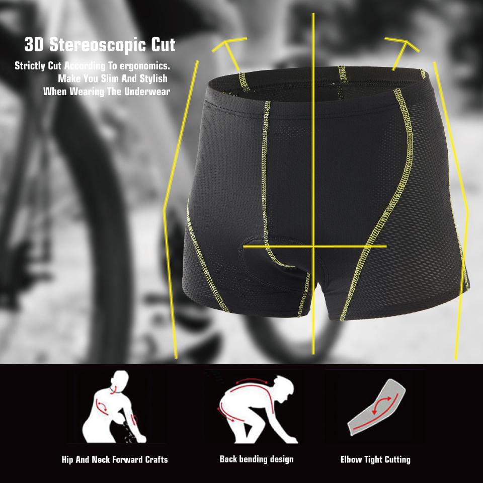 Shorts Ciclismo KEMALOCE 5D com Gel Pro Protetor Preto S / rosa