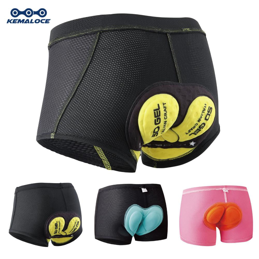 Shorts Ciclismo KEMALOCE 5D com Gel Pro Protetor Preto S / rosa