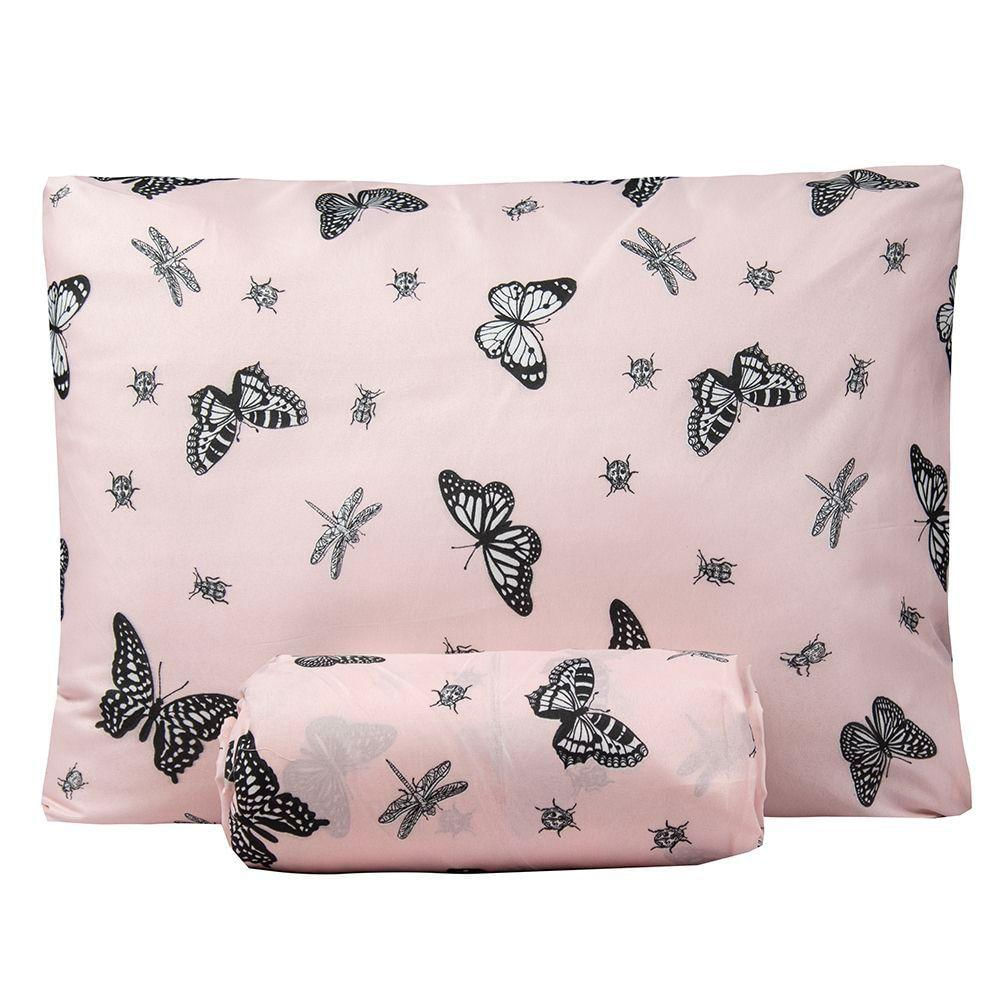 Jogo De Lençol Solteiro Bouti Basic Estampado 180 Fios 2 Peças - Mariposa