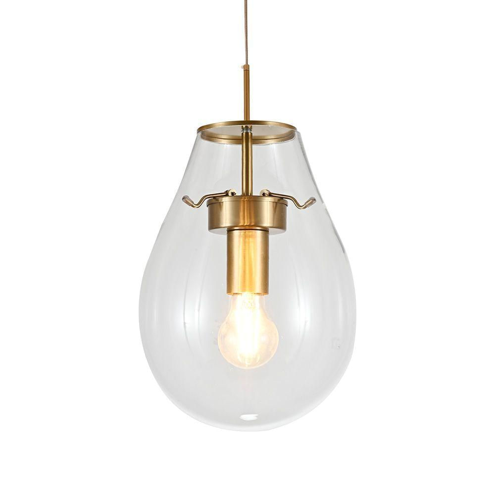 Lustre Pendente Sindora Dcd04129 P Bronze - Transparente E27 Bivolt