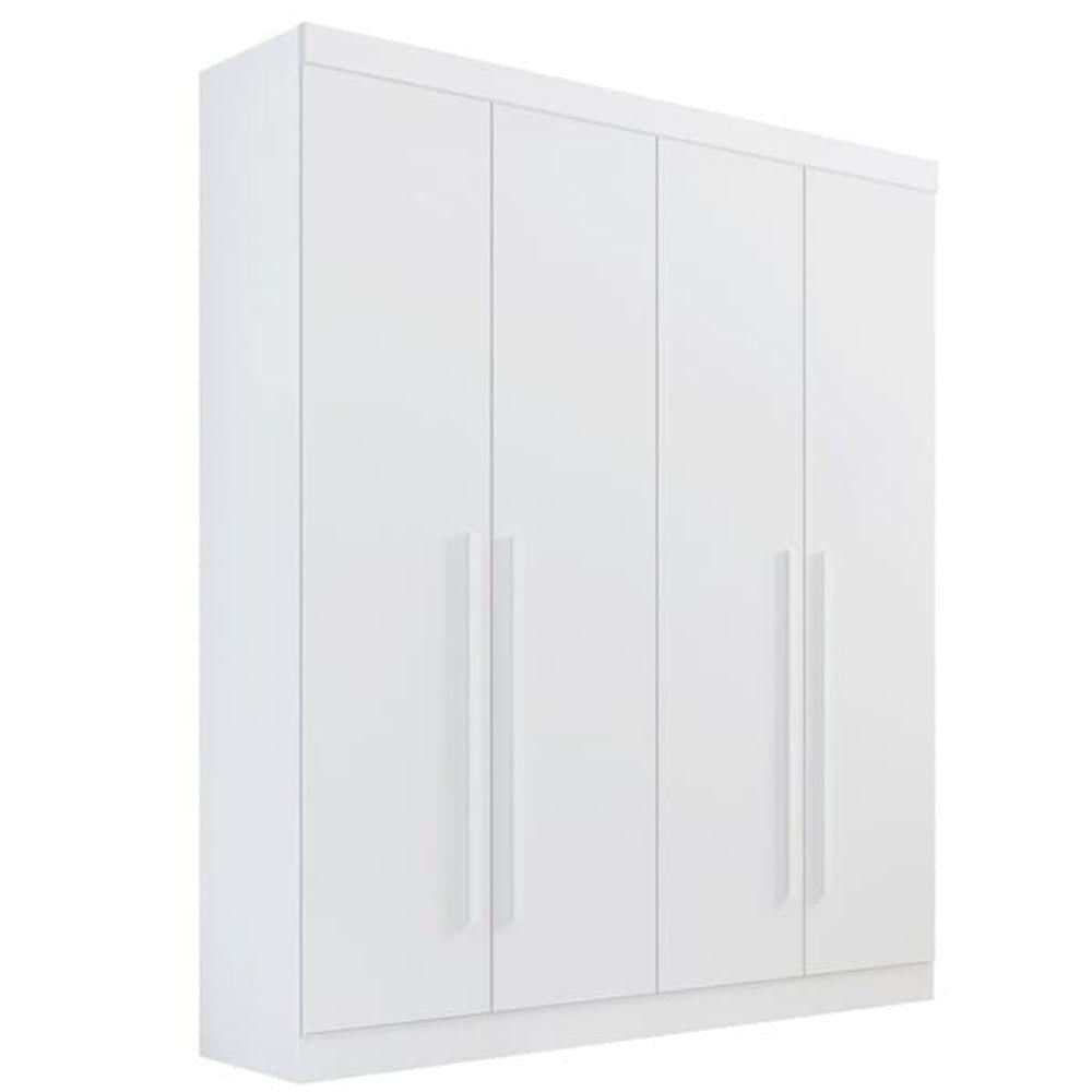 Guarda Roupa Solteiro 4 Portas 3 Gavetas Da Vinci Plus-branco Móveis D'doro