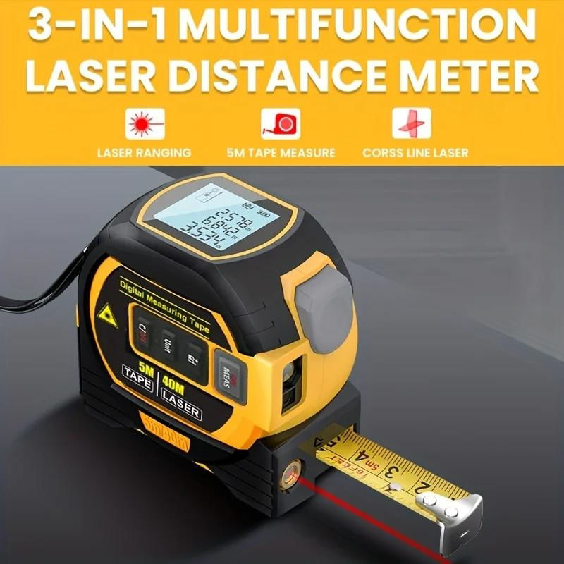 Trena Laser 3 em 1 Medidor Digital de Alta Precisão 40 m / azul