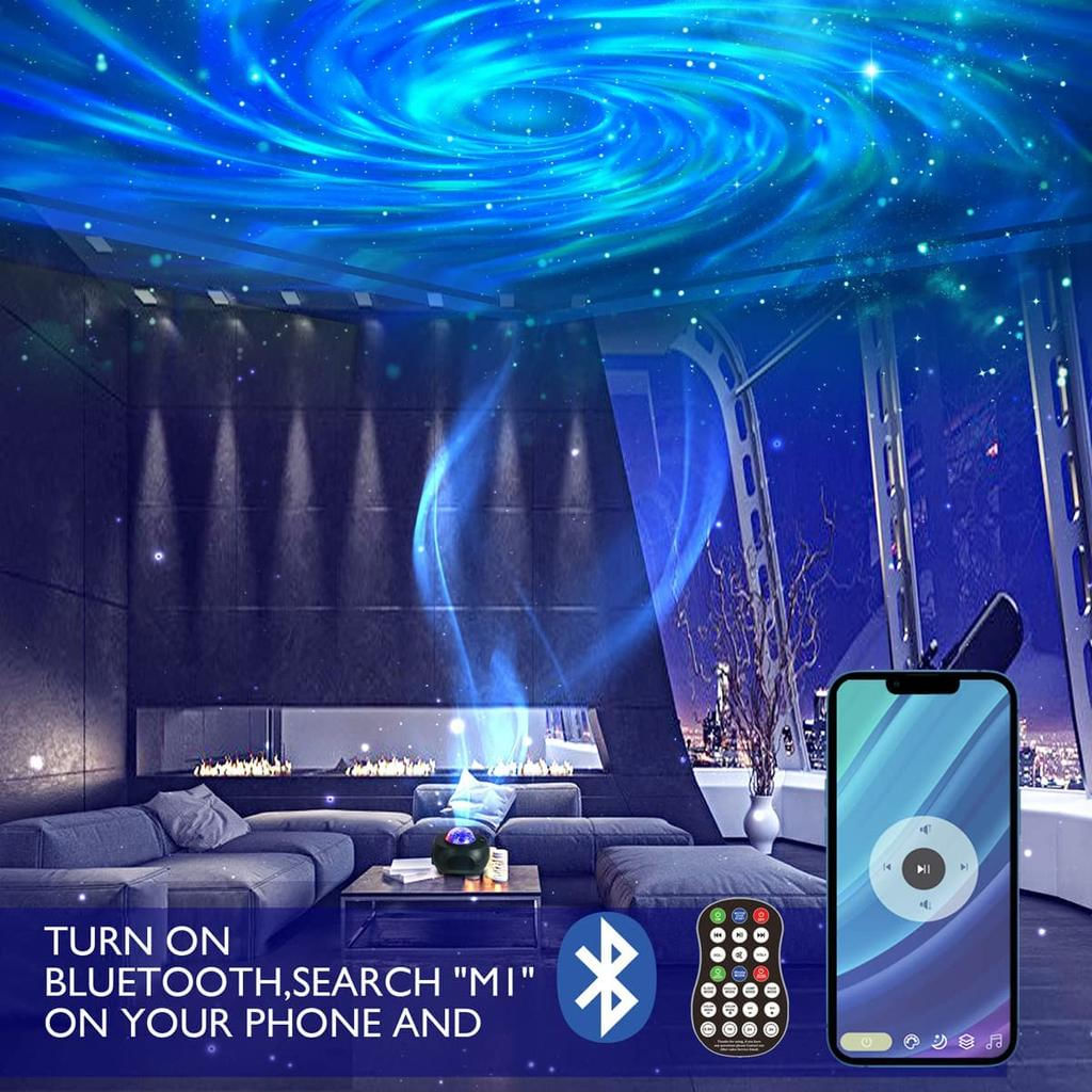 Projetor de Estrelas Galaxy Smart com Controle APP e Bluetooth multicolor