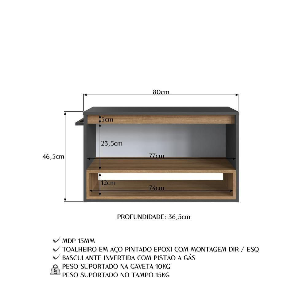 Gabinete Para Banheiro Com Nicho 1 Porta