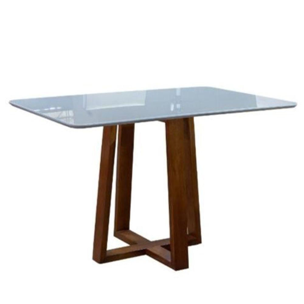 Mesa De Jantar Moderna C- Vidro - Pedro-1,2x0,8m - Art Salas