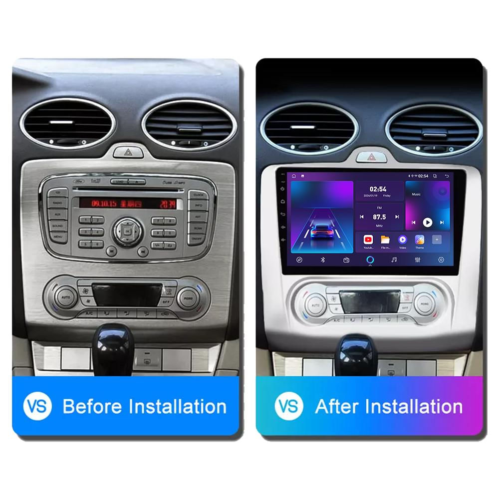 Rádio Automotivo Android Carplay para Ford Focus 2004-2011 1+16GB,MT / preto