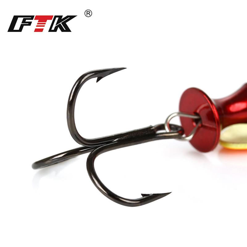 Isca de Pesca FTK 1PC Long Cast Tamanho 2-3 com Garatéias Pontos pretos coloridos-2