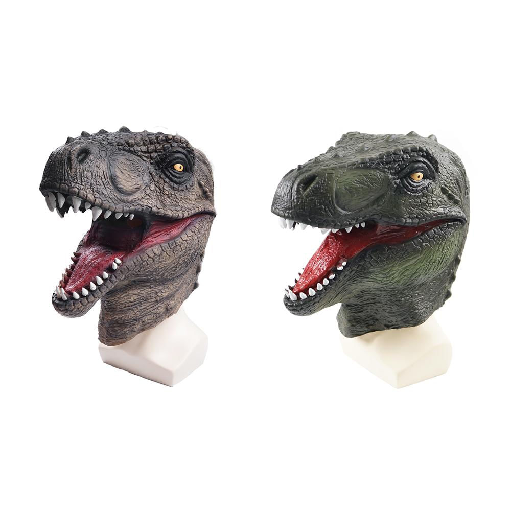 Máscara de Dinossauro de Látex para Fantasia de Halloween