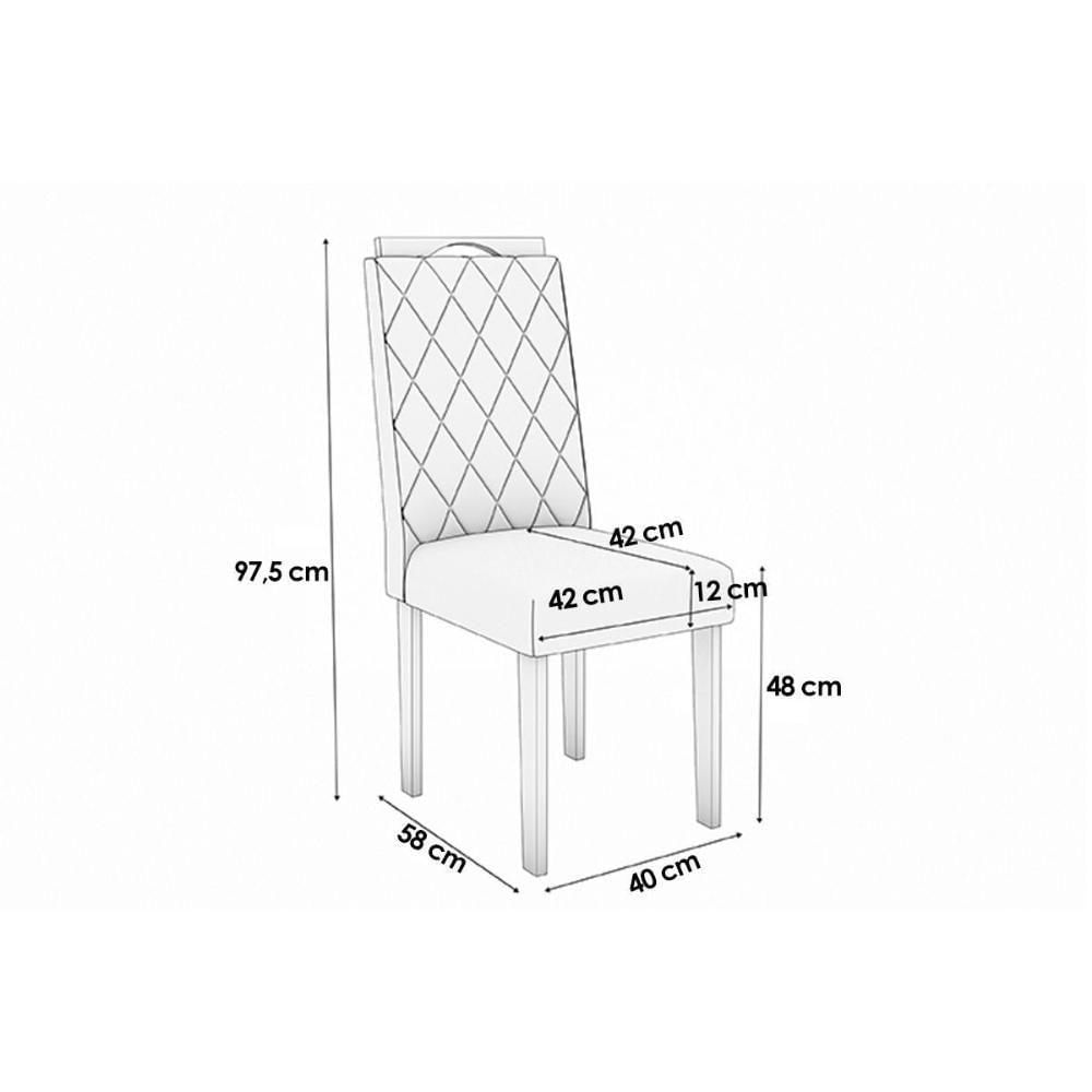 Cadeira De Cozinha 2cad153ea Kit 6 Un Eucalipto Linho Bege A019