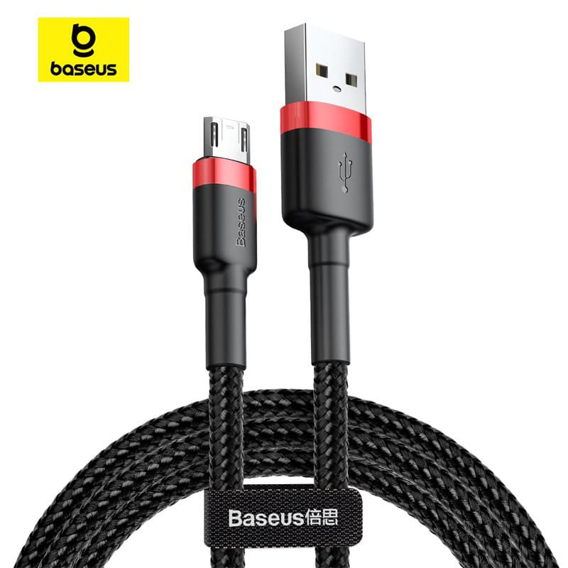 Cabo USB Baseus Cafule para Micro 2.4A Carregamento Rápido 0.5m / vermelho