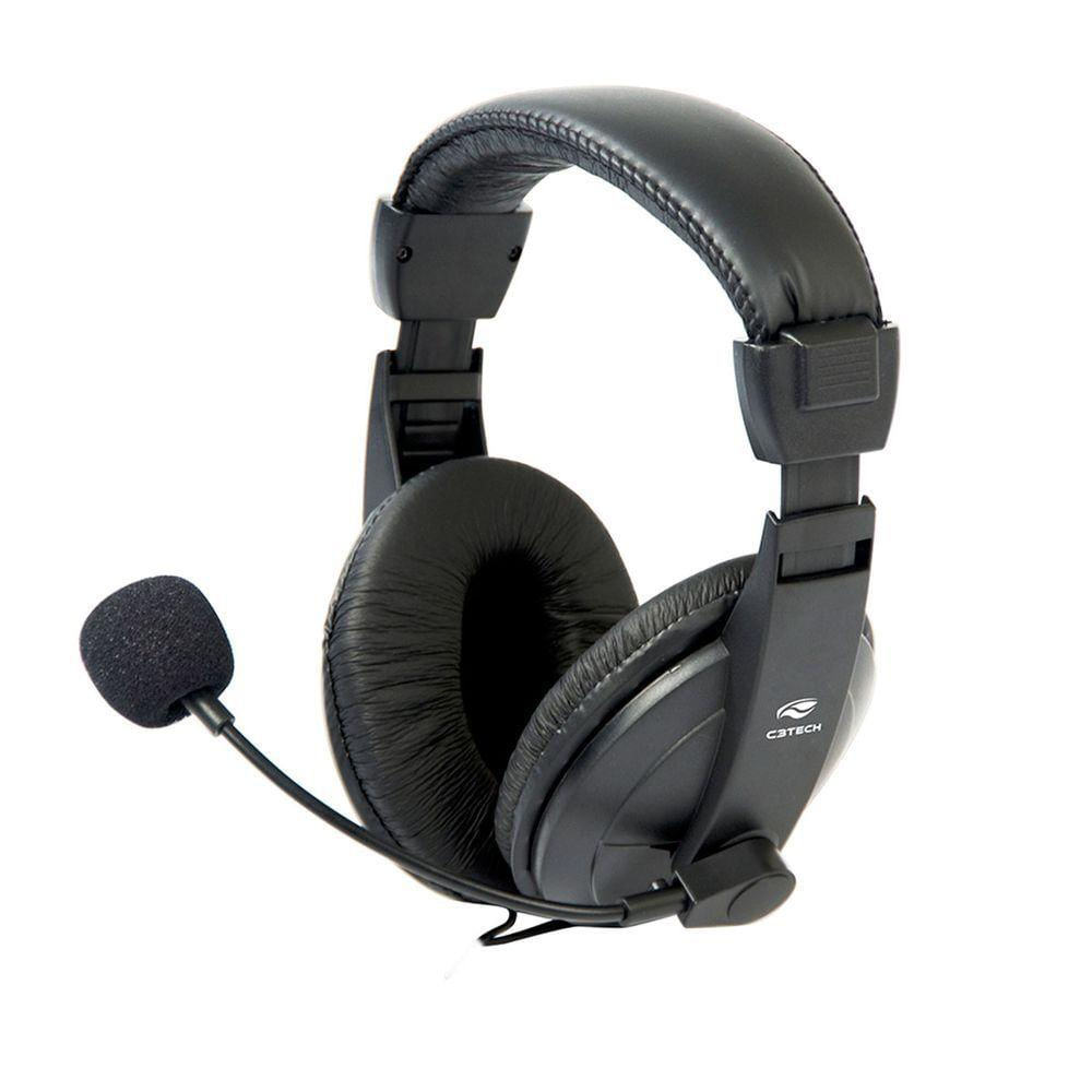 Headset Voicer Comfort Ph-60bk, Microfone Flexível, Volume Integrado, P2, Preto