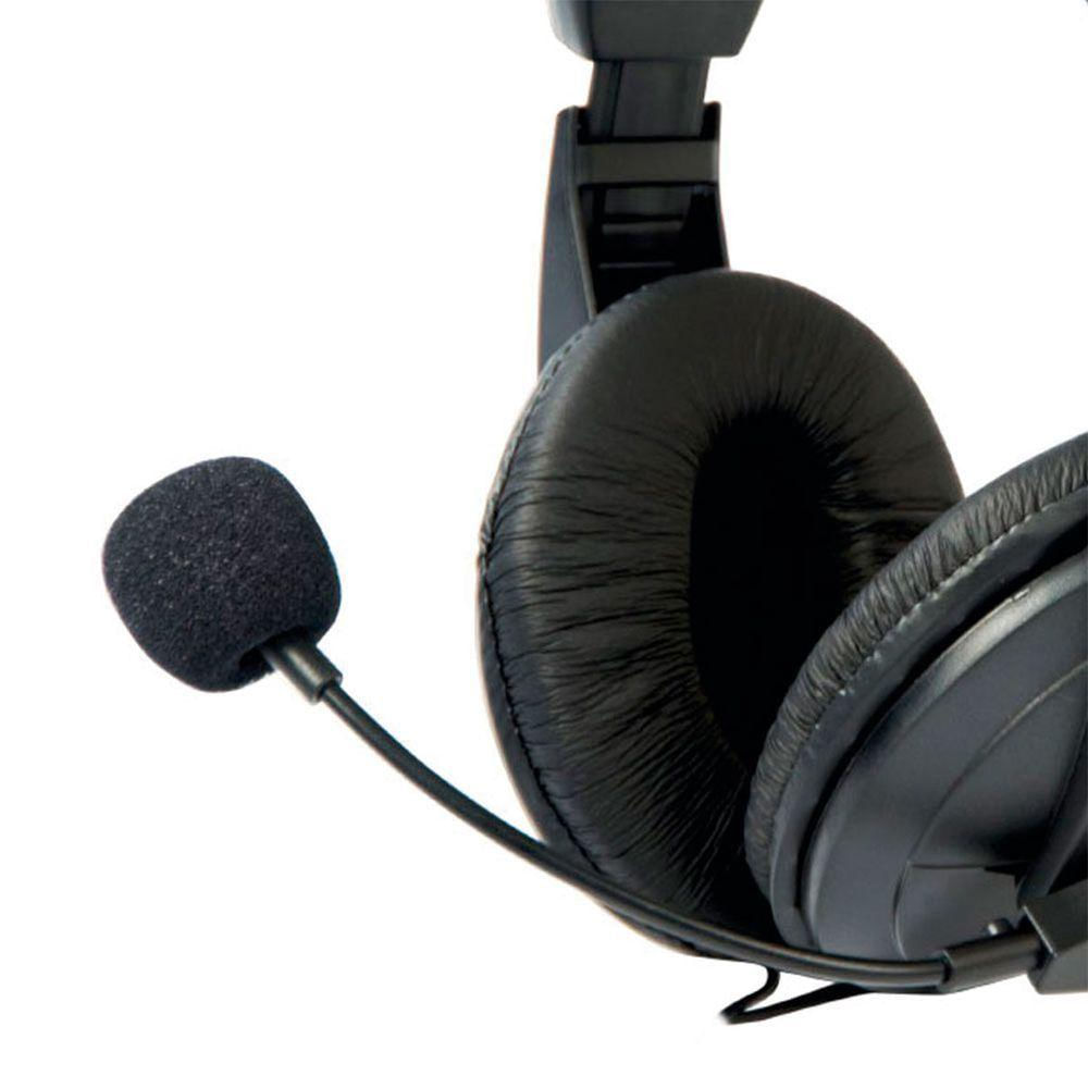 Headset Voicer Comfort Ph-60bk, Microfone Flexível, Volume Integrado, P2, Preto