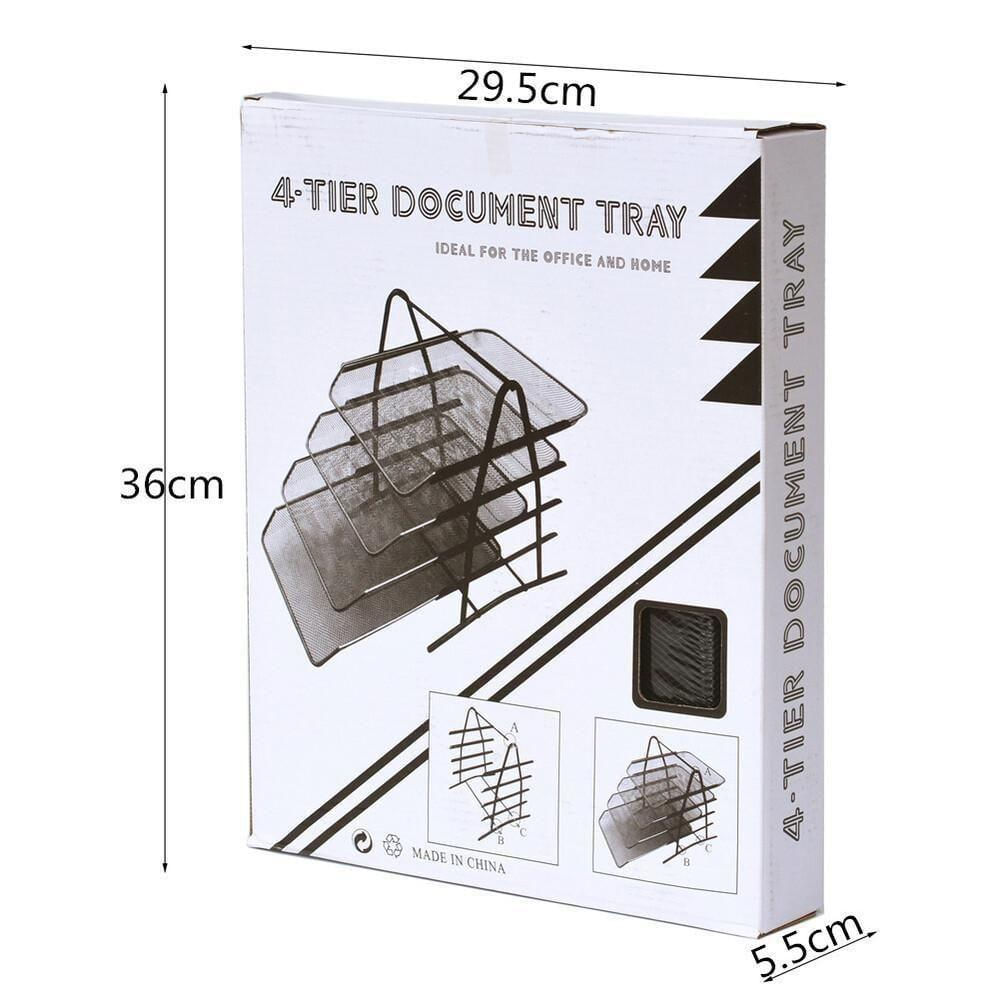 Organizador Triplo Mesa Escritorio Bandeja Documentos Papel Correio 3 Divisorias