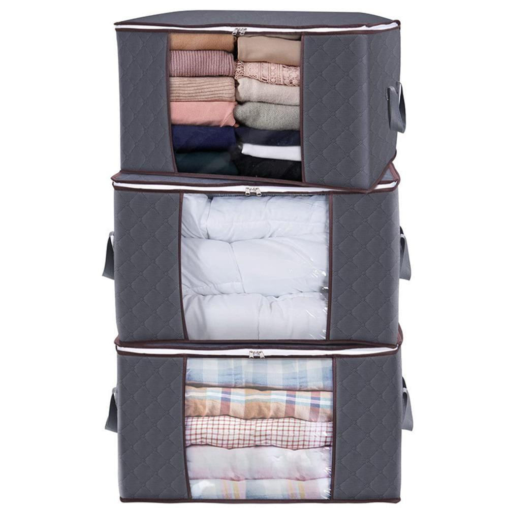 Organizador De Guarda-roupa 60cm Com Zíper - Saco Portátil 84l Para Roupas Closet E Brinquedos