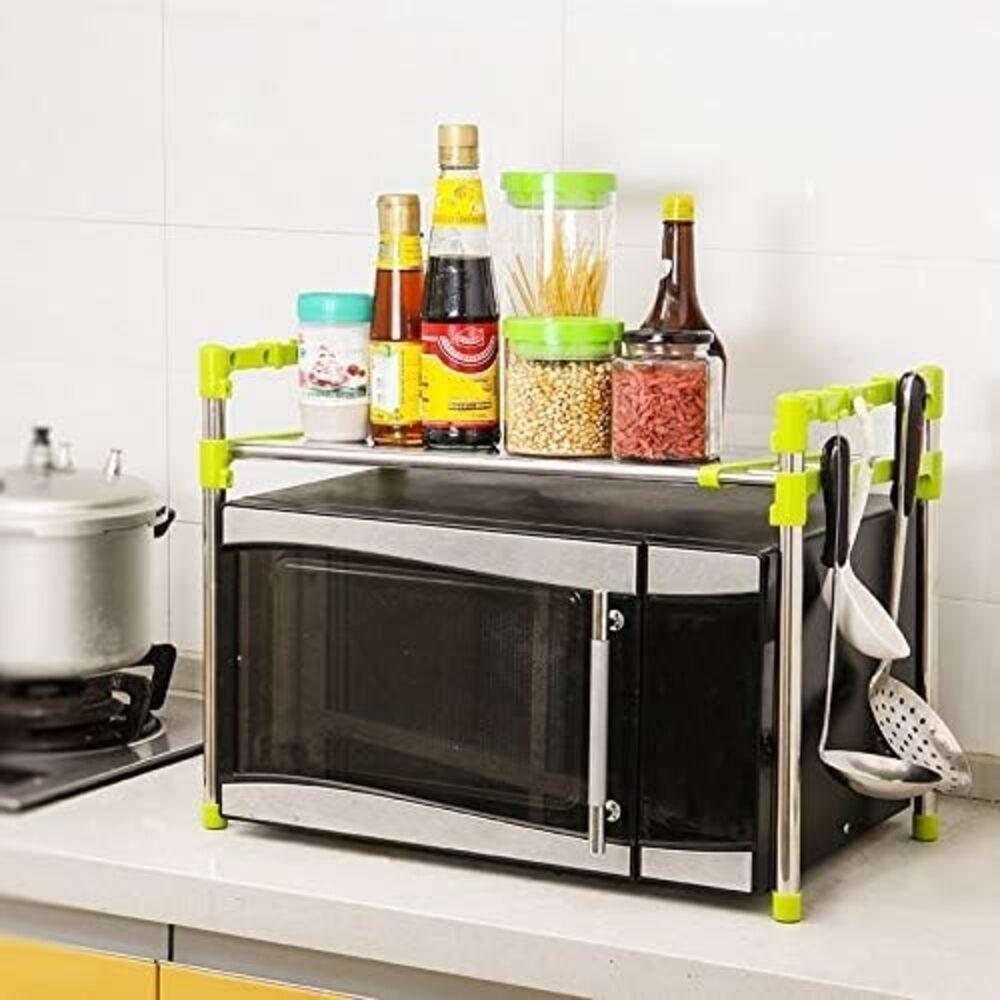 Prateleira Inox Organizador De Cozinha Banheiro Estante Ajustavel Multifuncional Microondas Sapateira Rack Portatil