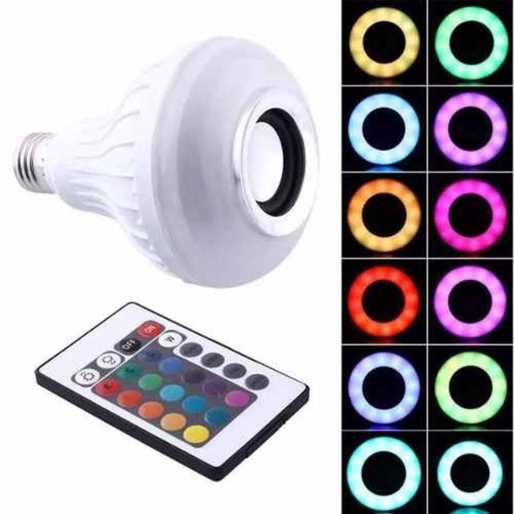 Lâmpada Multicolorida Led com Caixa de Som Bluetooth 3w