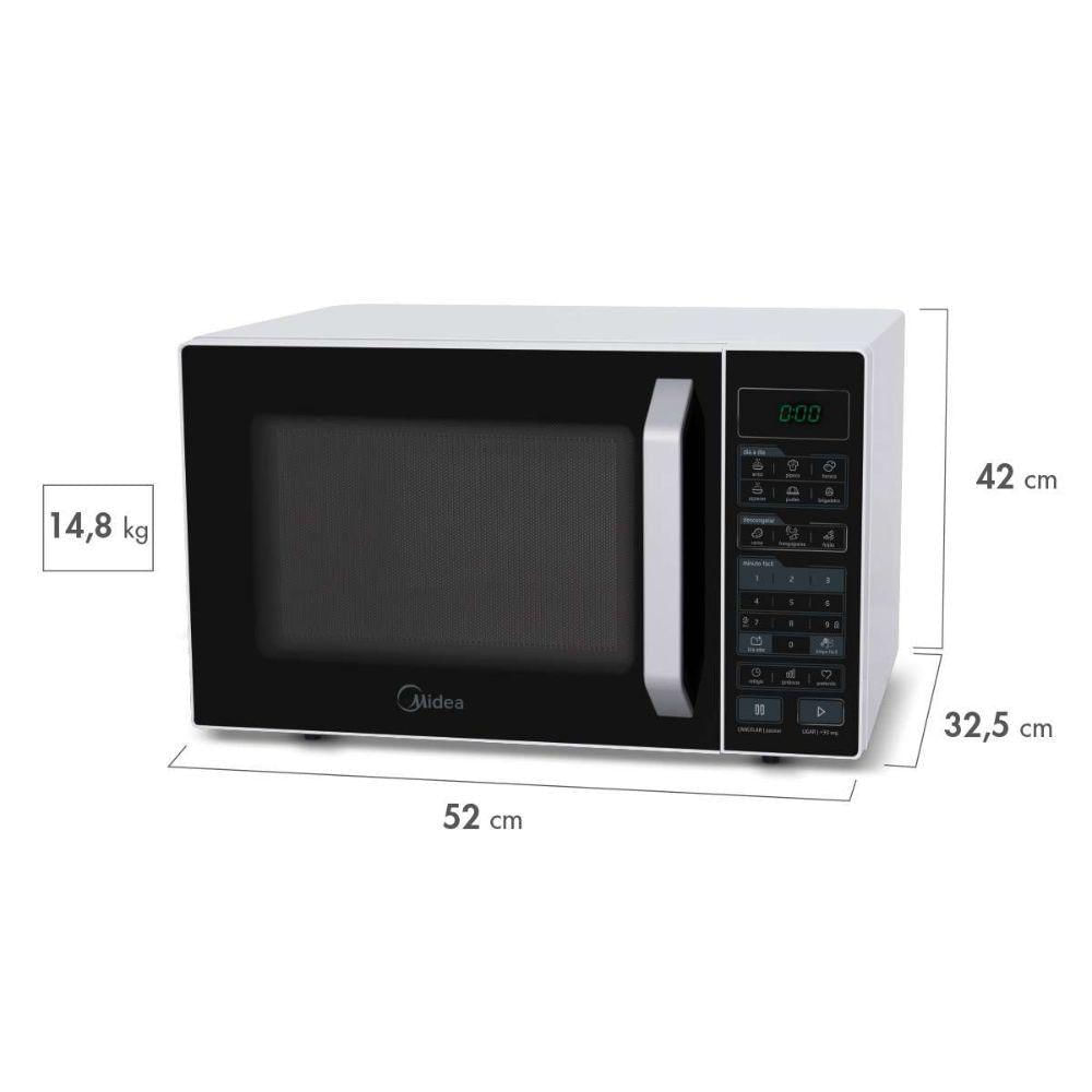 Micro-ondas Midea 35L MXSA35 Branco Com Preto 110V