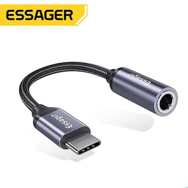 Adaptador USB Tipo-C para Jack 3.5mm para Fones de Ouvido