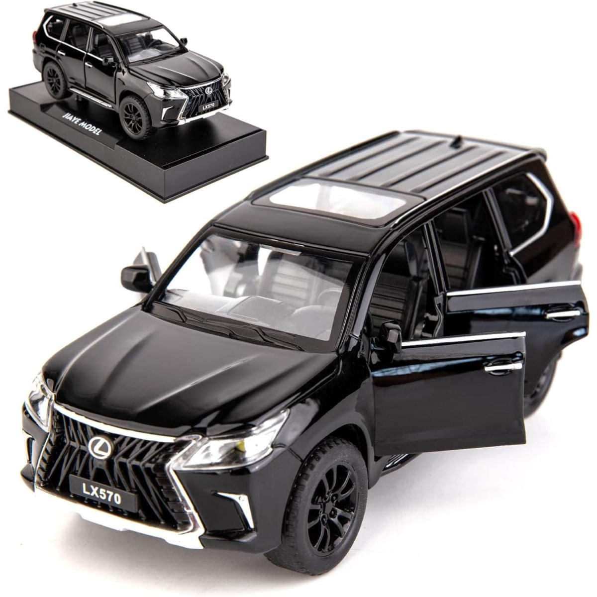 Modelo de Carro de Brinquedo Lexus LX570 1/32 Off-Road com Som e Luz