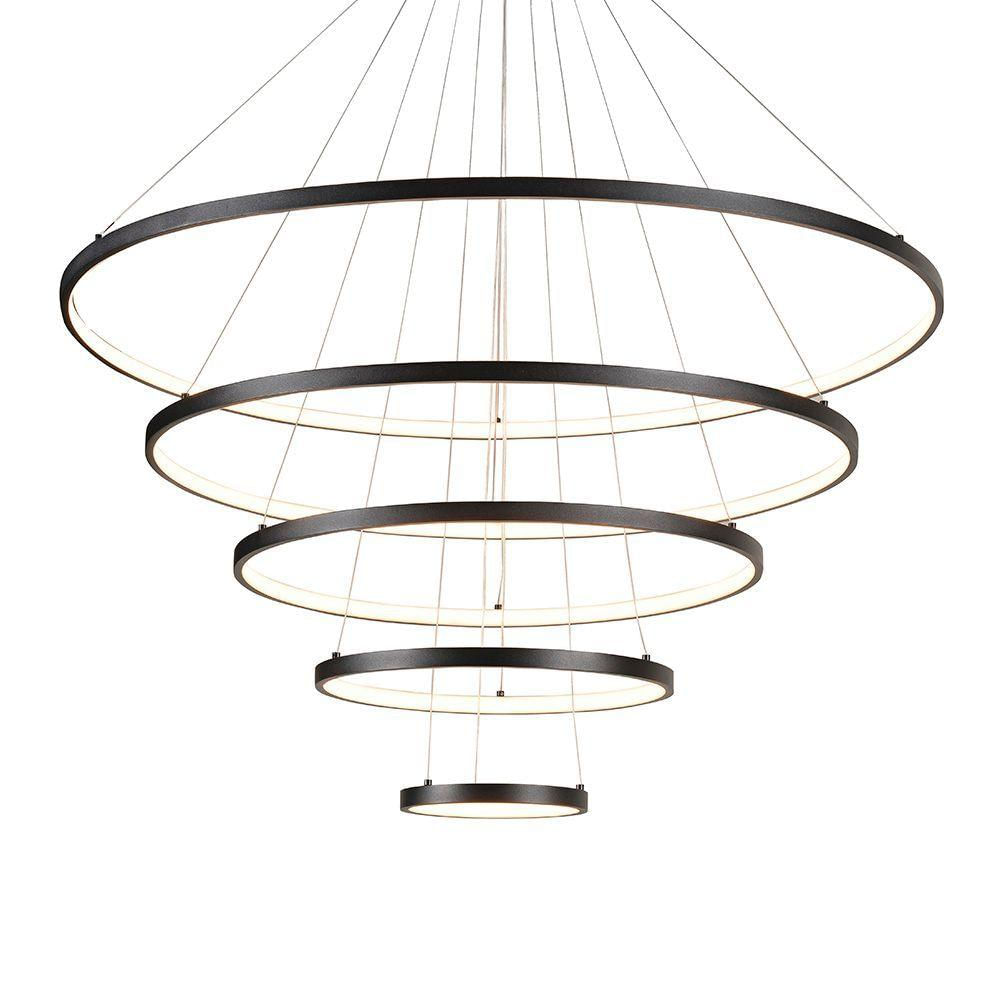 Lustre Pendente Sindora Qd05314 Preto Led Bivolt